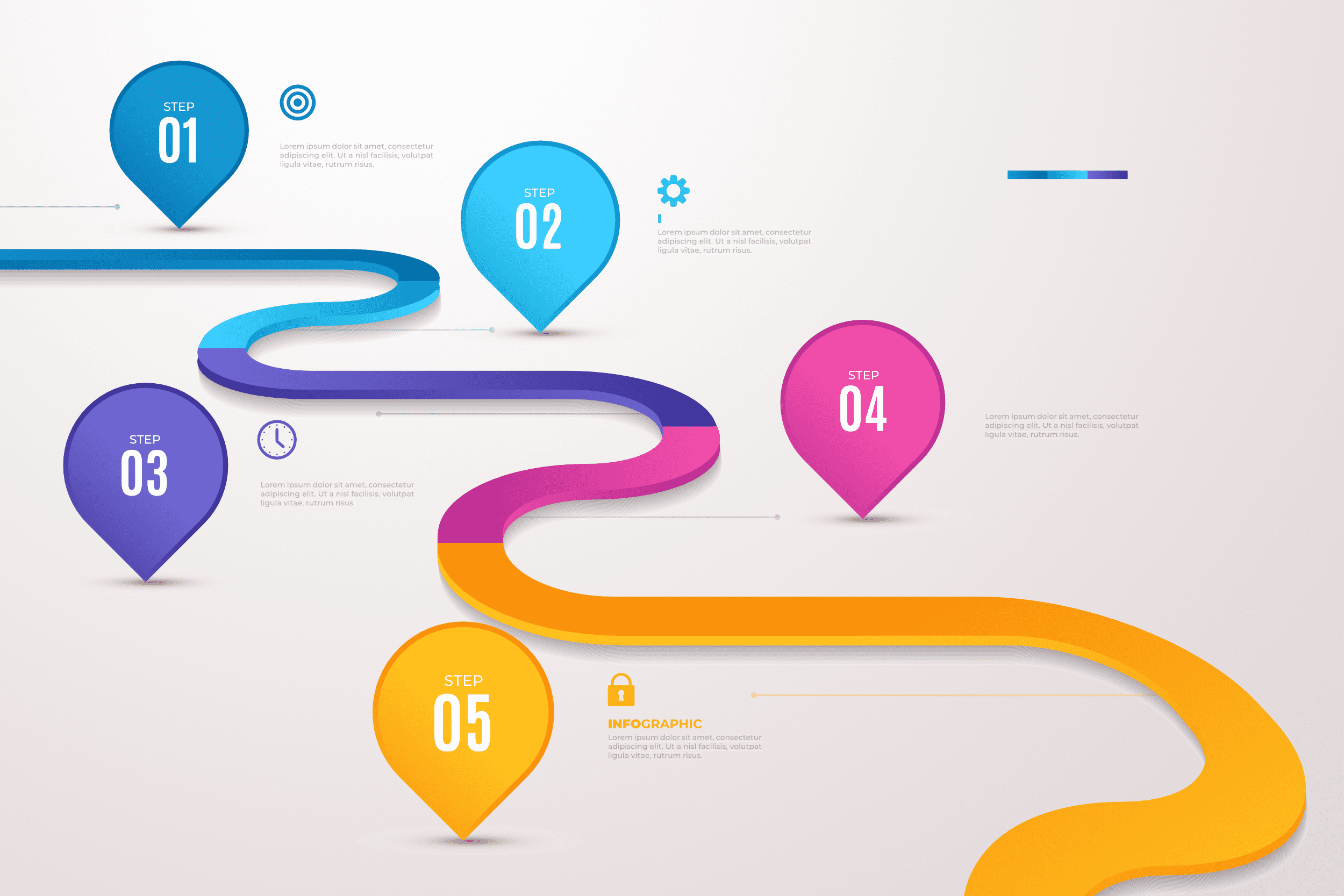 Roadmap with Steps Business Development